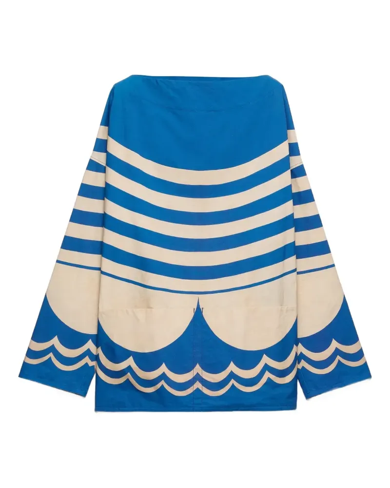 Prada T-Shirt mit Streifen - Blau Blau