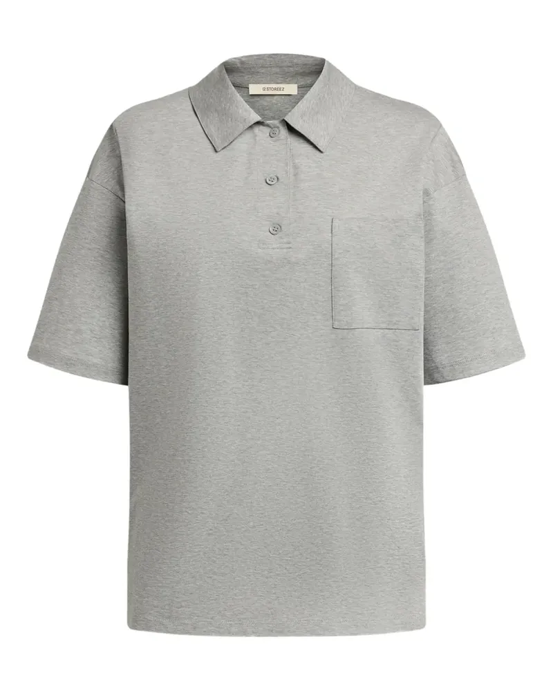 12 STOREEZ T-Shirt mit Taschendetail - Grau Grau