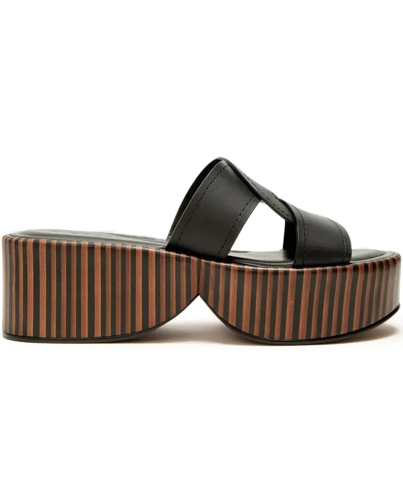 Robert Clergerie Fodie Plateau-Sandalen mit überkreuzten Riemen 65mm - Schwarz Schwarz