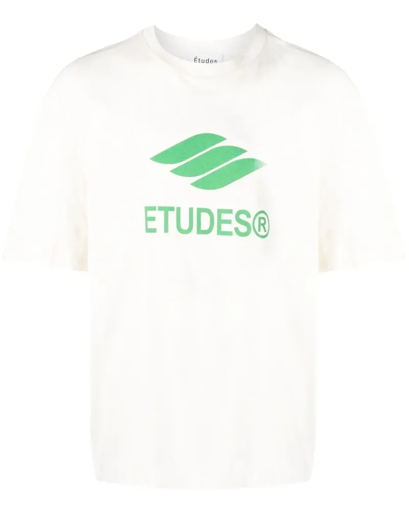 Études Studio T-Shirt aus Bio-Baumwolle mit Print - Nude Nude
