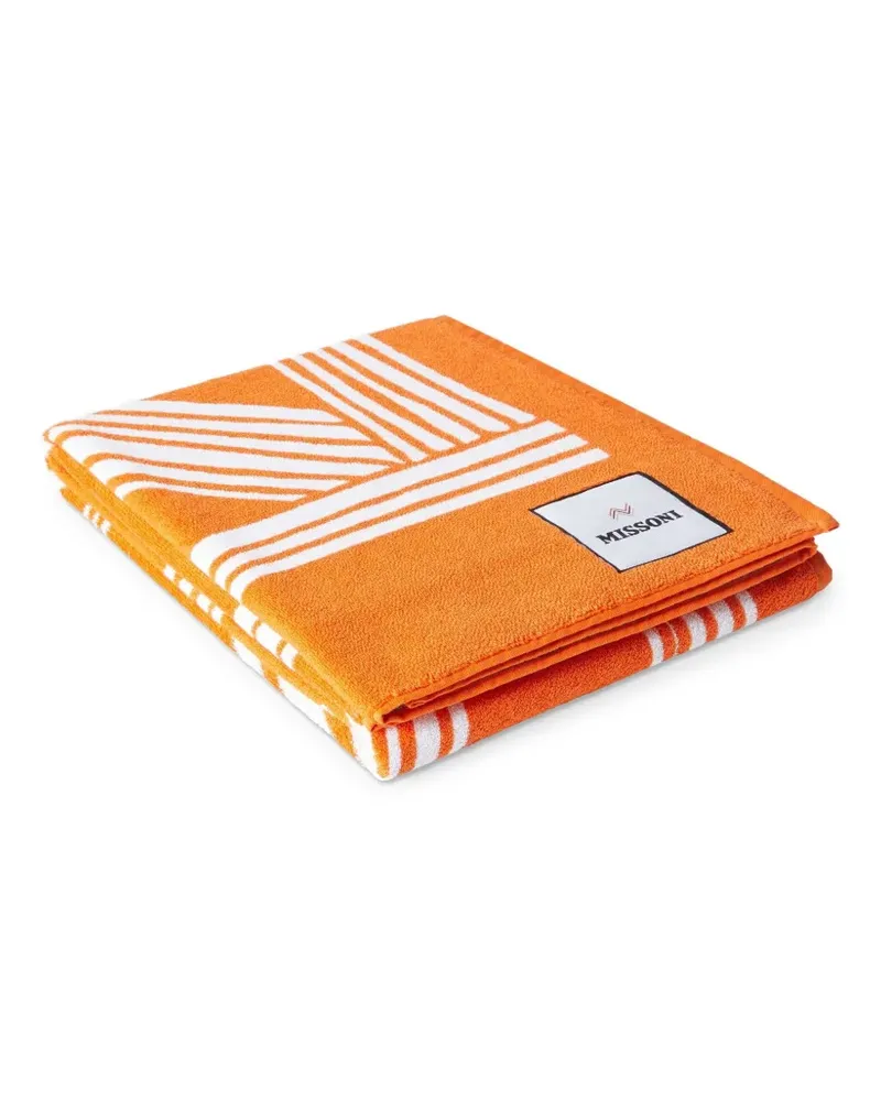 Missoni Home Nastri Badetuch mit Muster (180x100cm) - Orange Orange