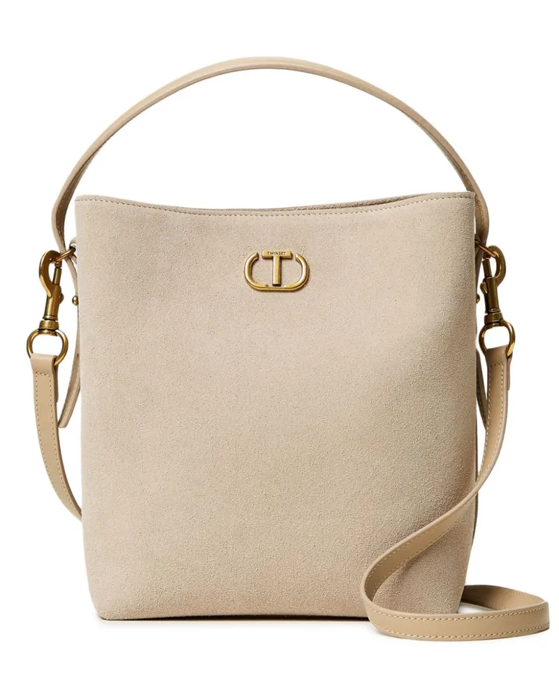 Twin-Set Beuteltasche aus Leder - Nude Nude