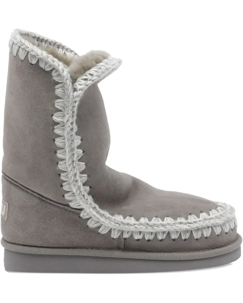 Mou Stiefel mit Kontrastnähten - Grau Grau