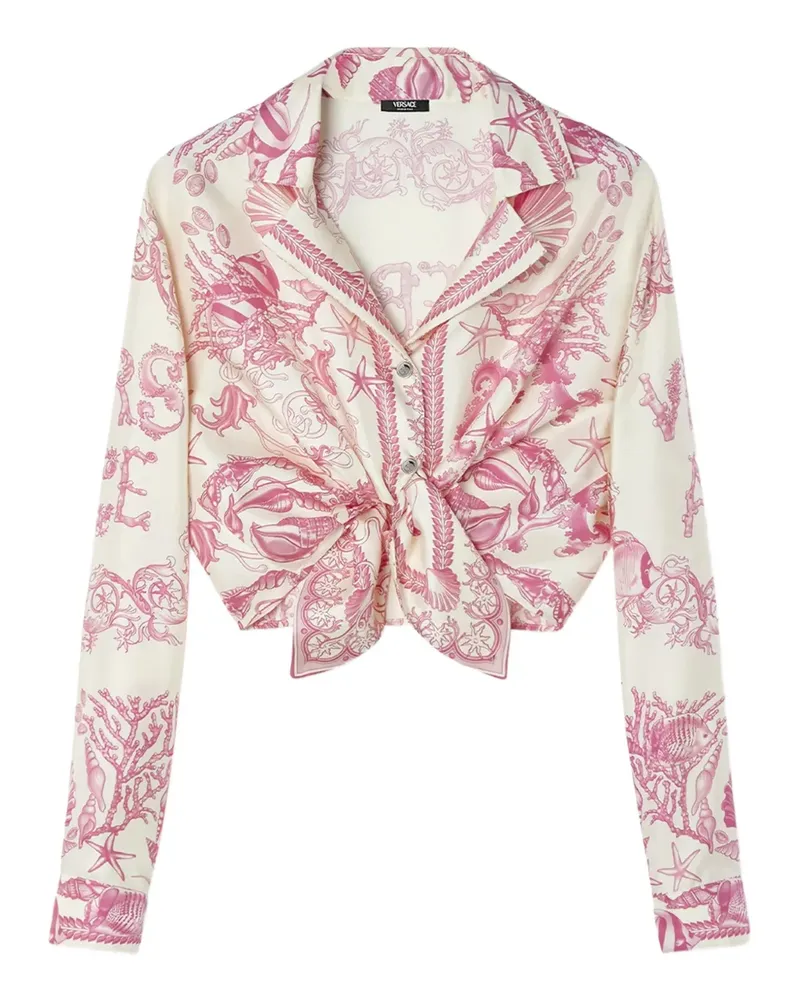 Versace Underwater Barocco Hemd - Rosa Rosa