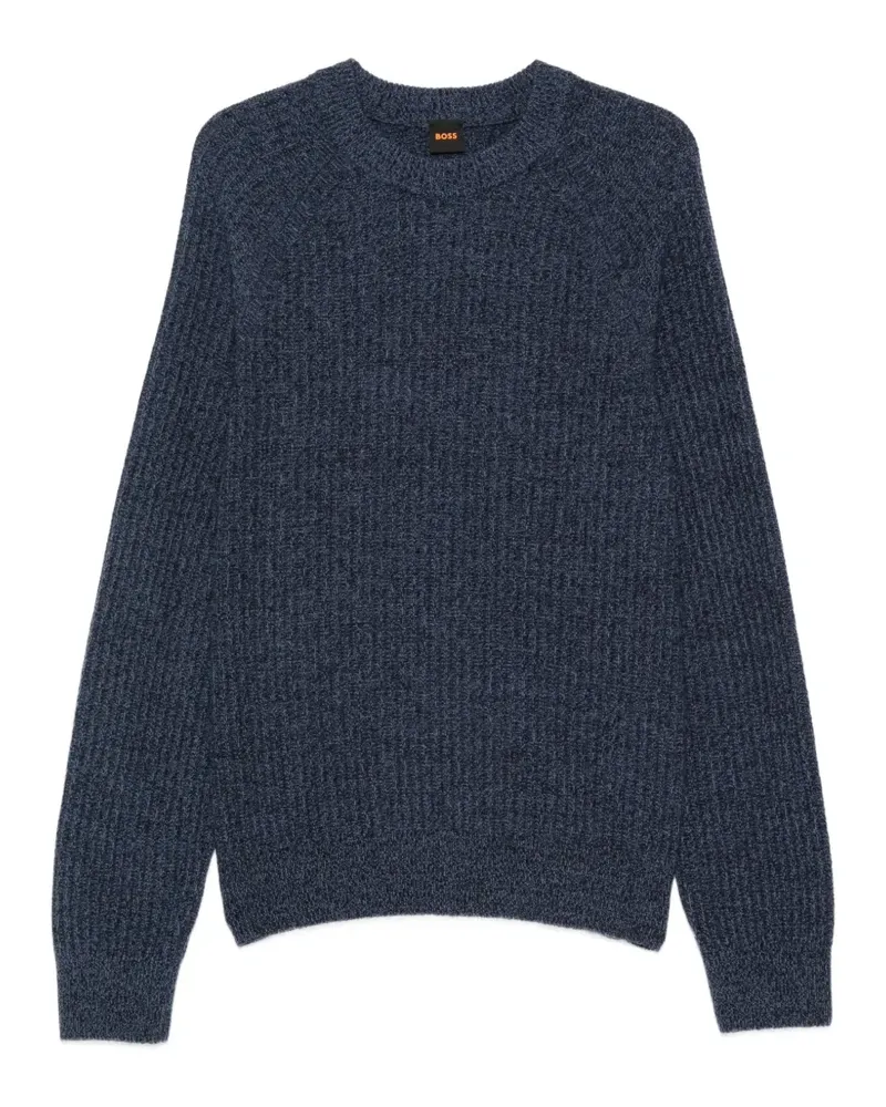 HUGO BOSS Texturierter Pullover - Blau Blau