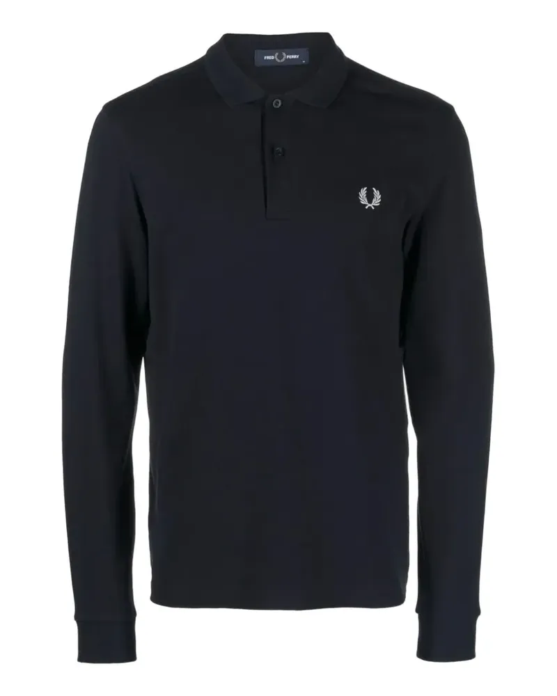Fred Perry long sleeve polo shirt - Blau Blau