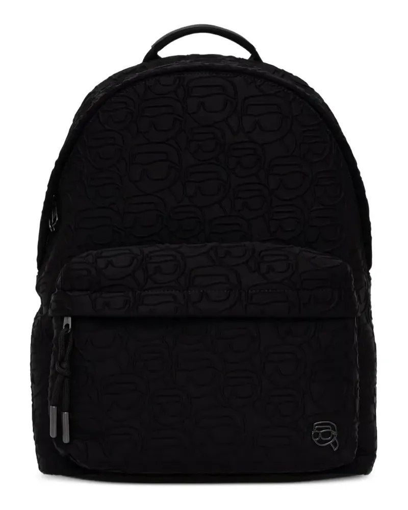 Karl Lagerfeld Ikonik-monogram backpack - Schwarz Schwarz