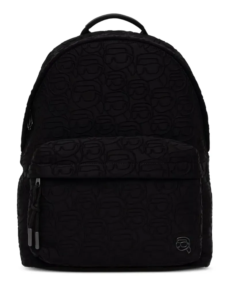 Karl Lagerfeld Rucksack mit Ikonik-Monogramm - Schwarz Schwarz