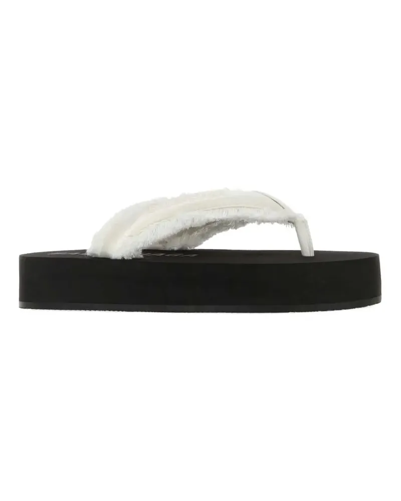 Balenciaga Jet Leg frayed slippers - Weiß Weiß