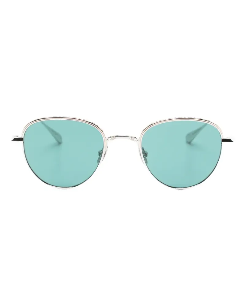 Garrett Leight Wells J round-frame sunglasses - Silber Silber