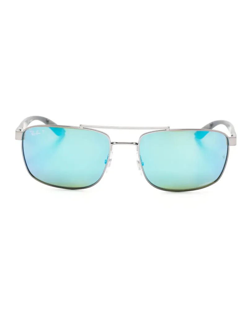 Ray Ban RB3737CH Sonnenbrille mit eckigem Gestell - Grau Grau
