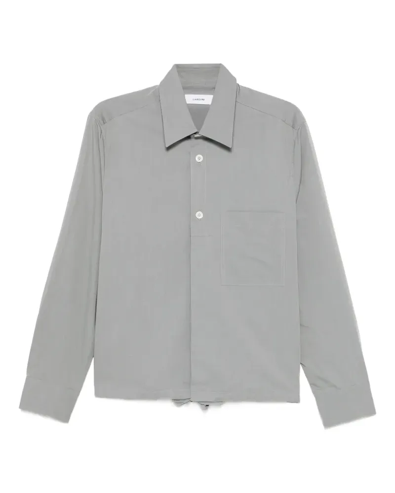 LARDINI patch-pocket popover shirt - Grau Grau