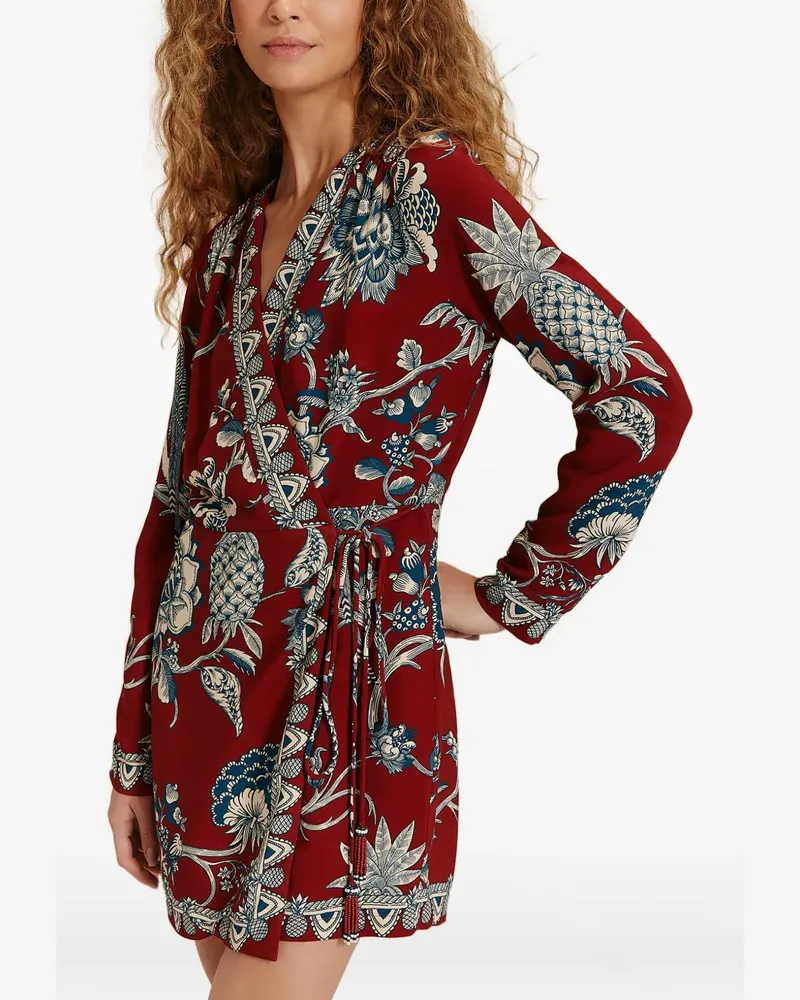 FARM Rio Minikleid mit Blumen-Print - Rot Rot