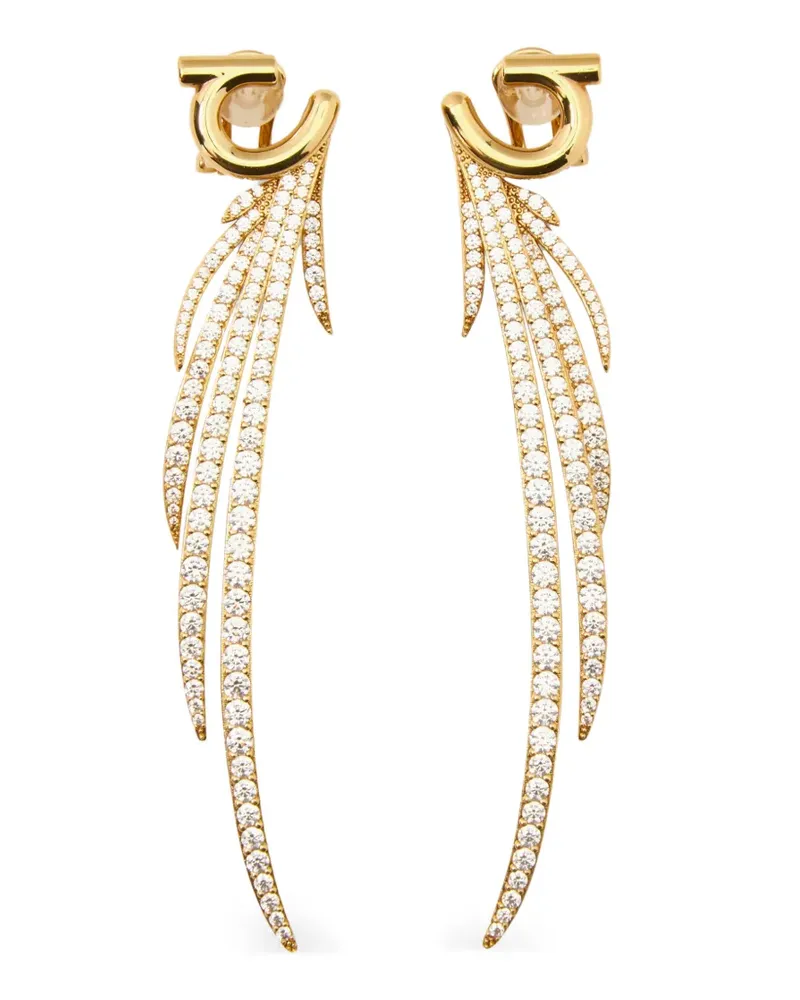 Ferragamo earrings with crystals - Gold Gold