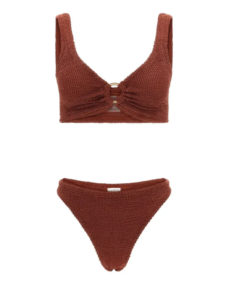 Hunza G Julia Bikini mit Ringdetail - Braun Braun