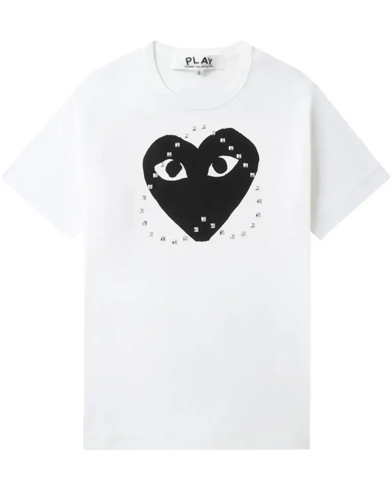 Comme des Garçons T-Shirt mit Logo-Niete - Weiß Weiß
