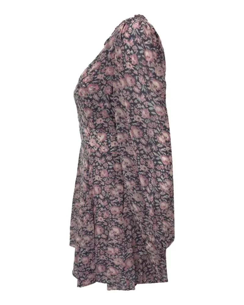 LoveShackFancy Minikleid mit Blumen-Print - Rosa Rosa