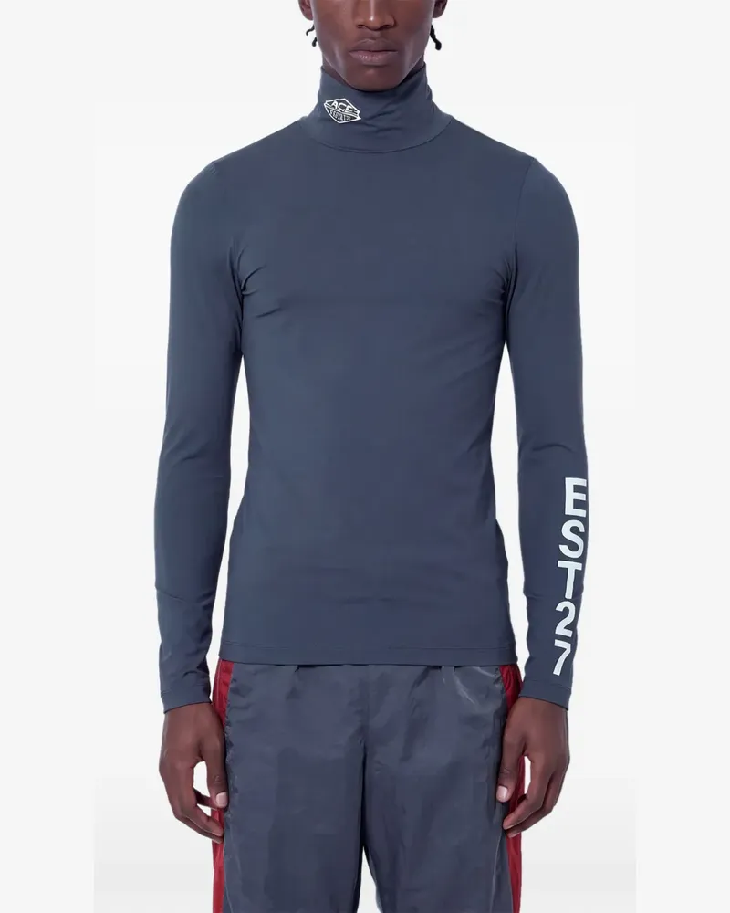 Lacoste Runway T-Shirt mit Stehkragen - Grau Grau