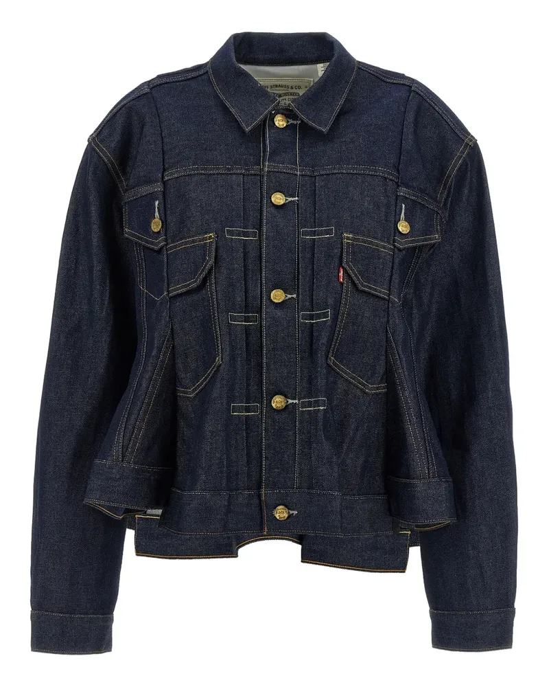 Sacai x Levi's® Jeansjacke mit Polokragen - Blau Blau