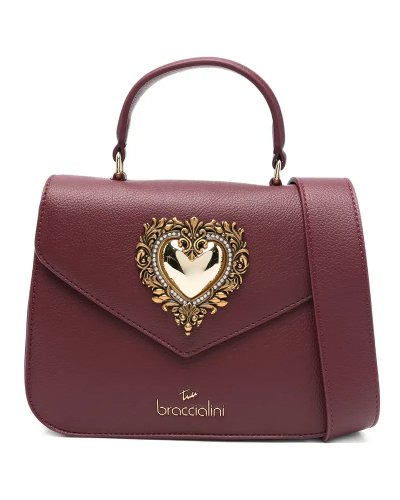 Braccialini Baroque Umhängetasche mit Herzapplikation - Rot Rot