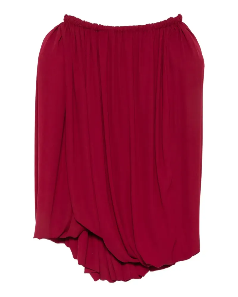 Magda Butrym Drapierter Midirock mit Bubble-Saum - Rot Rot