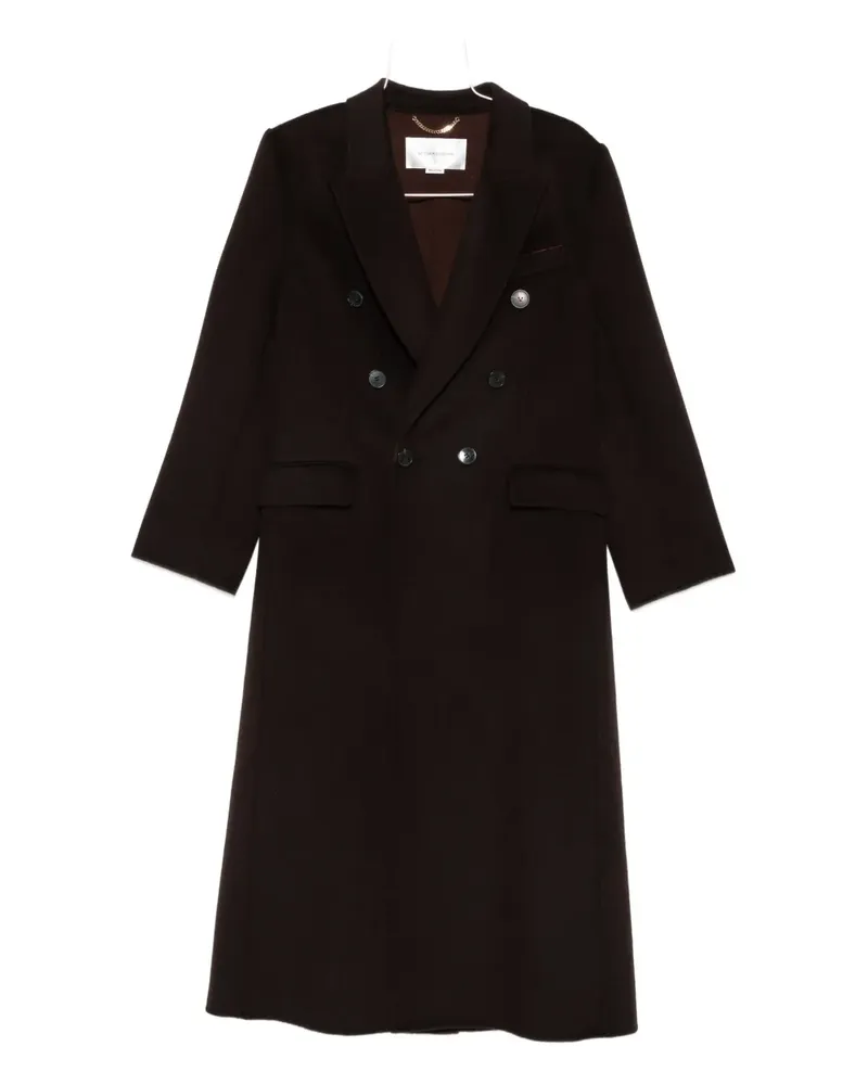 Victoria Beckham Doppelreihiger Mantel - Braun Braun