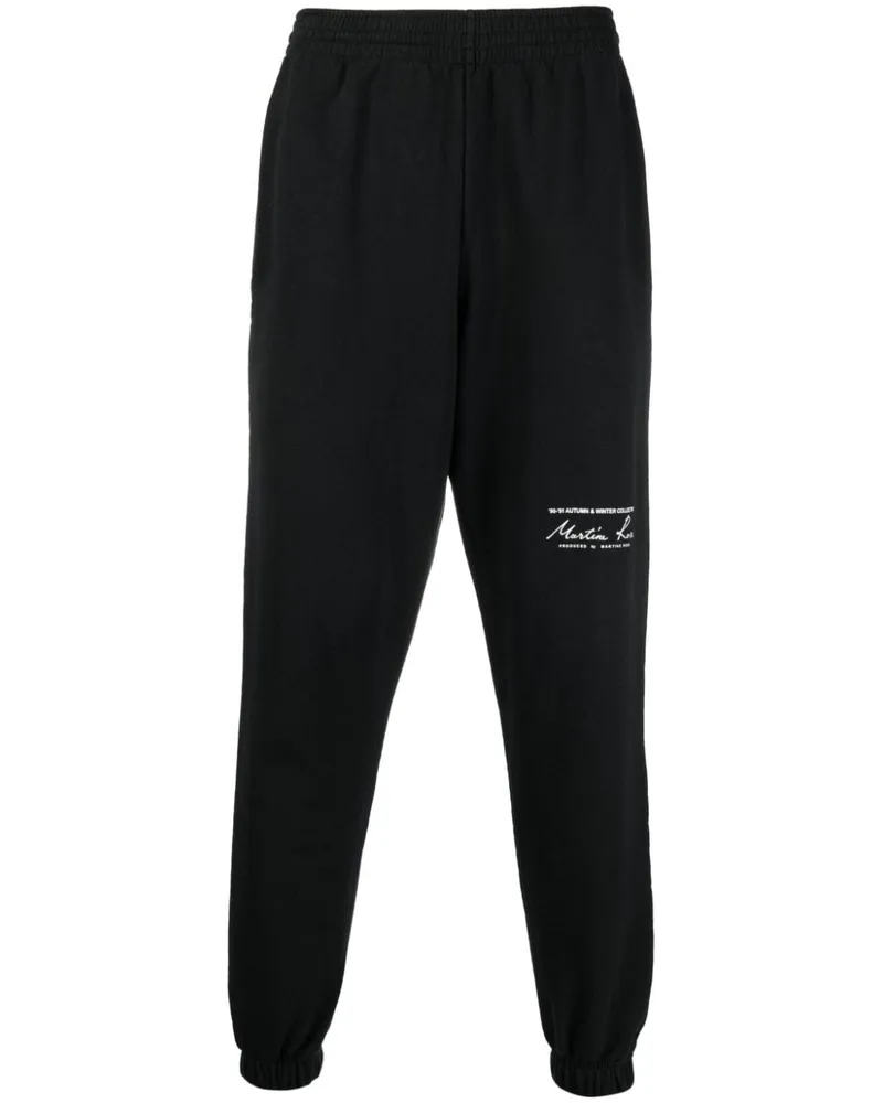 Martine Rose Schmale Jogginghose mit Logo-Print - Schwarz Schwarz