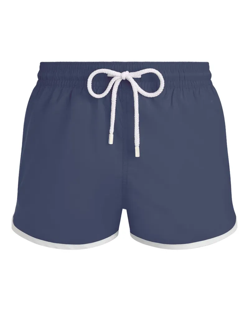 Vilebrequin drawstring turtle-embroidery swim shorts - Blau Blau