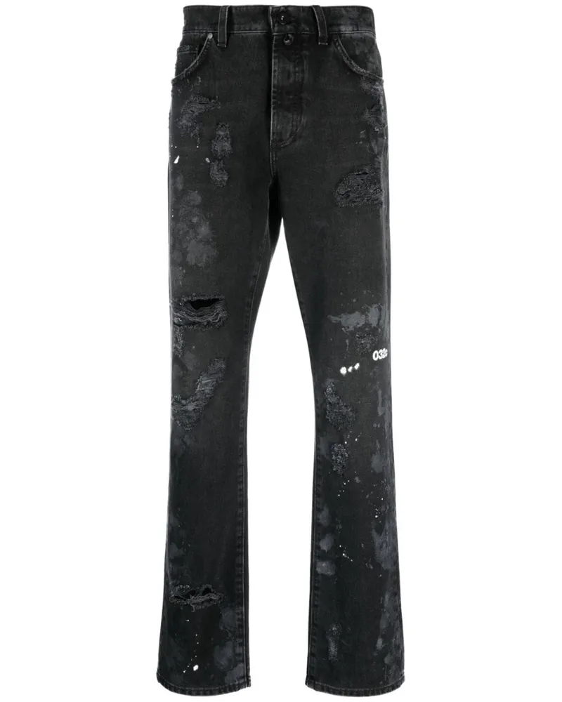 032c Double Shift Painters Jeans im Distressed-Look - Grau Grau