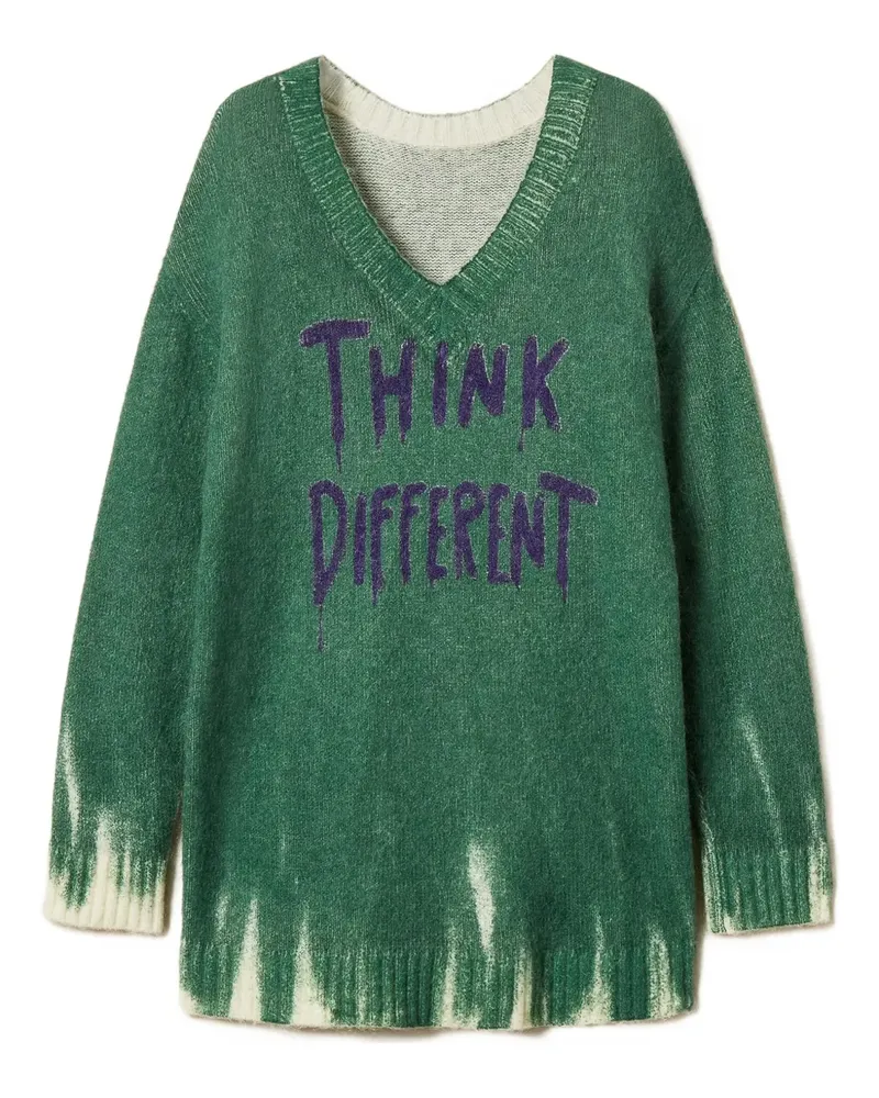 Twin-Set Pullover mit V-Ausschnitt - Grün Grün