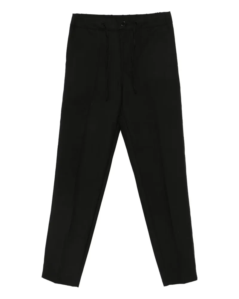 Karl Lagerfeld Straight-Leg-Hose mit Kordelzug - Schwarz Schwarz