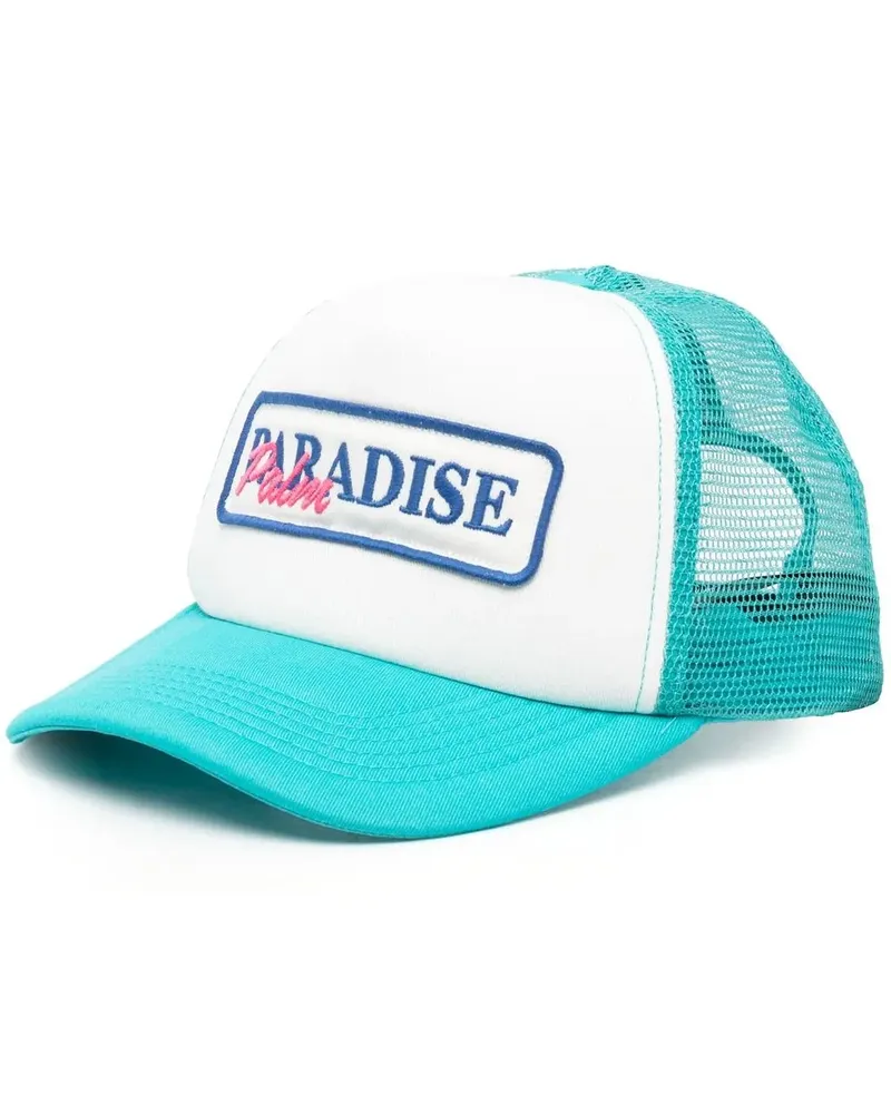 Palm Angels Baseballkappe mit Paradise Palm-Patch - Blau Blau