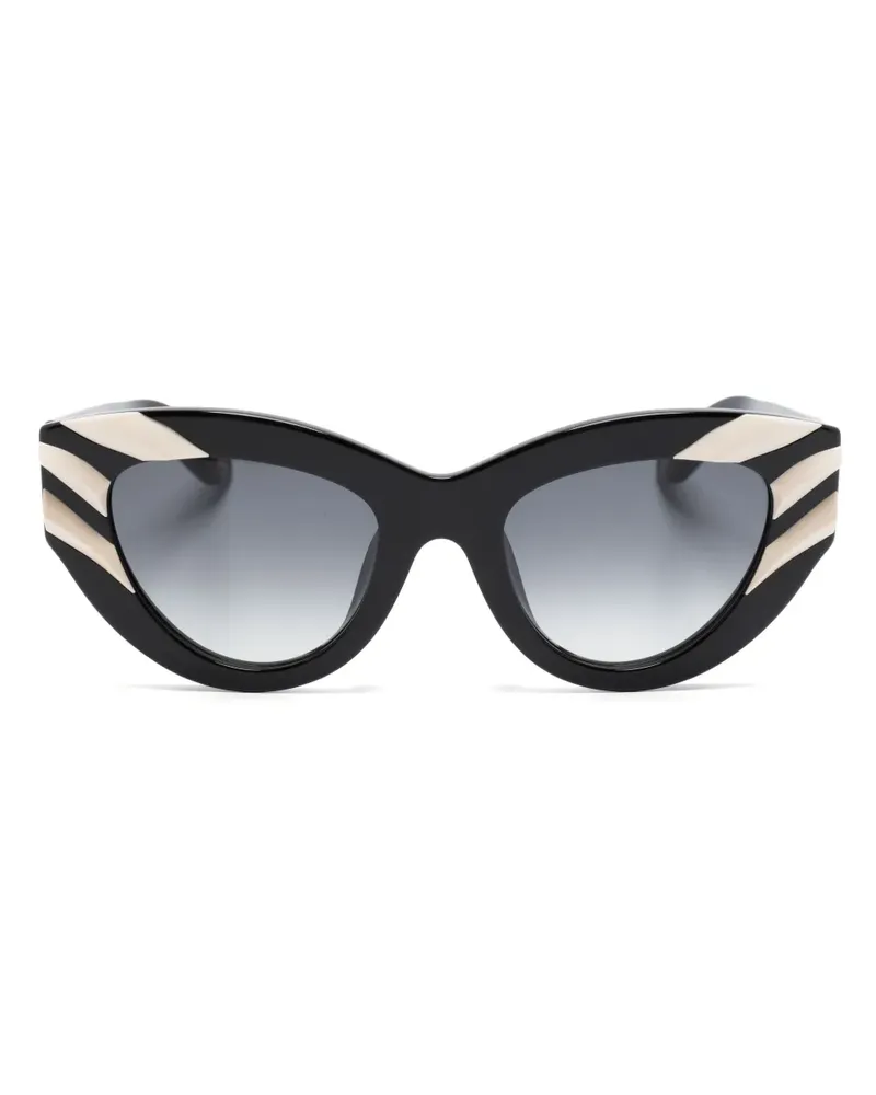 Roberto Cavalli Sonnenbrille mit Cat-Eye-Gestell - Schwarz Schwarz