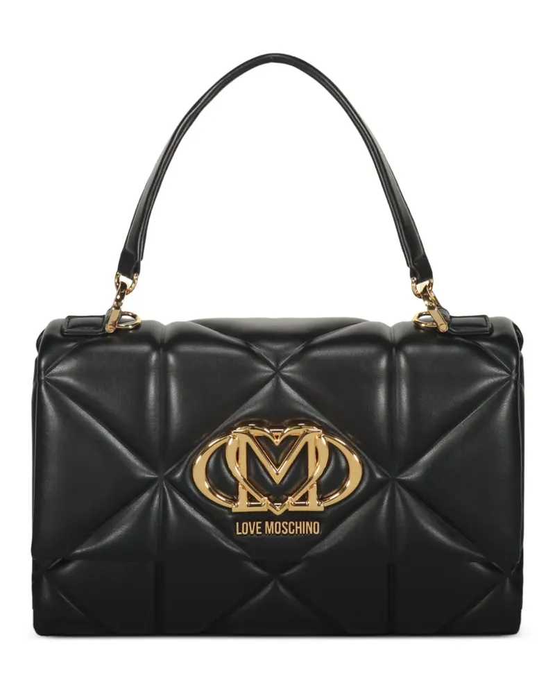 Moschino quilted logo tote bag - Schwarz Schwarz
