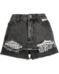 Musium Div. Jeans-Shorts im Distressed-Look Schwarz