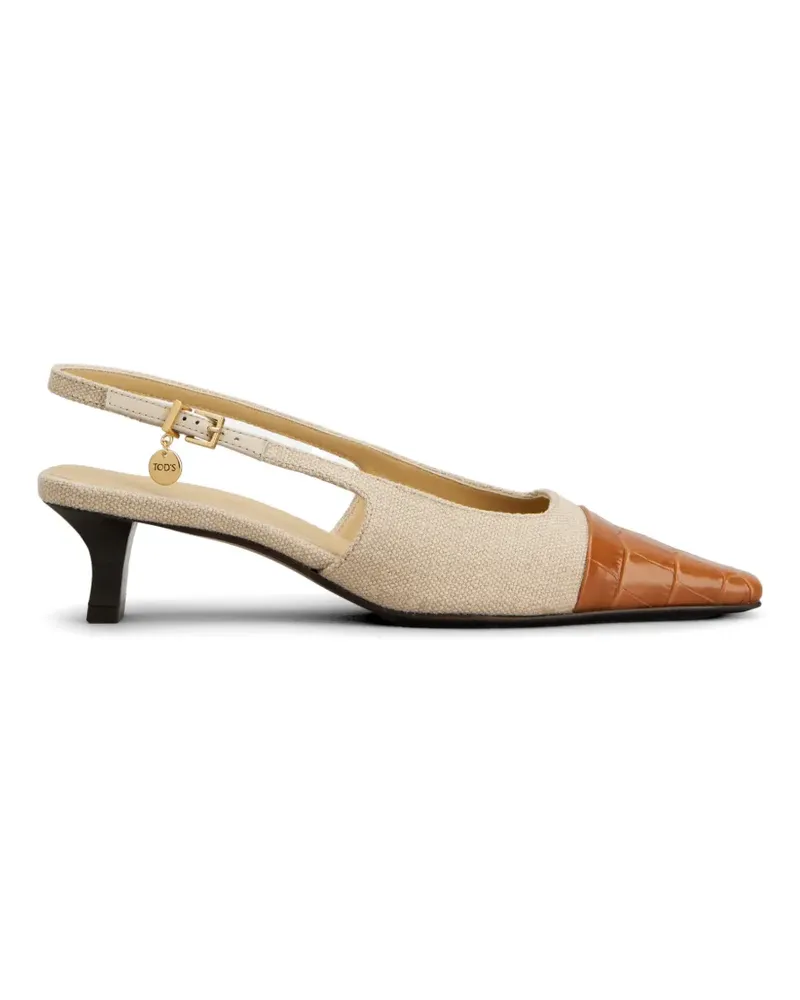 TOD'S Pumps in Kroko-Optik - Nude Nude