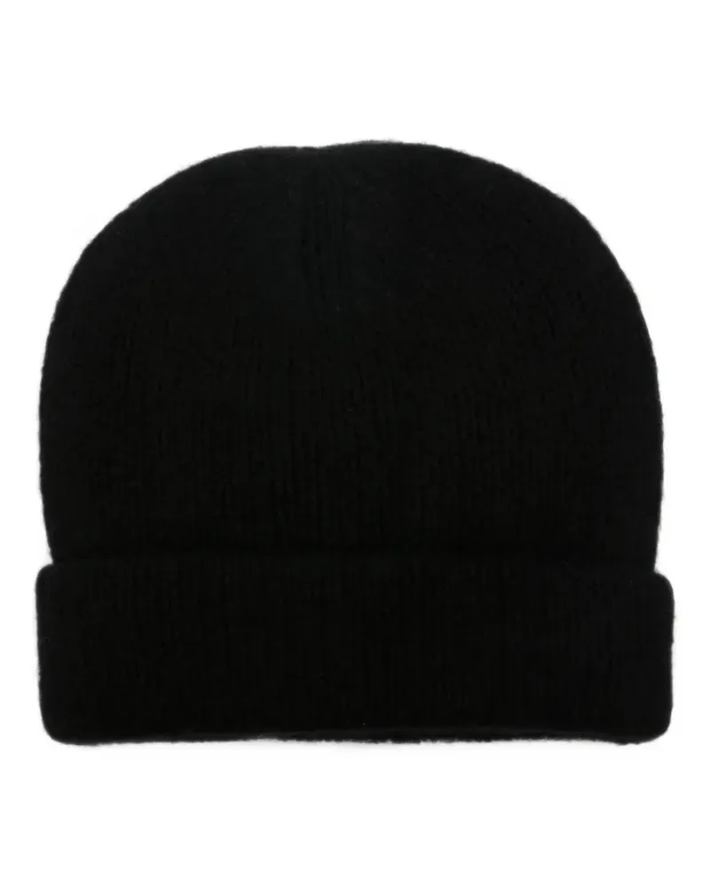 Frenckenberger Gerippte Beanie - Schwarz Schwarz