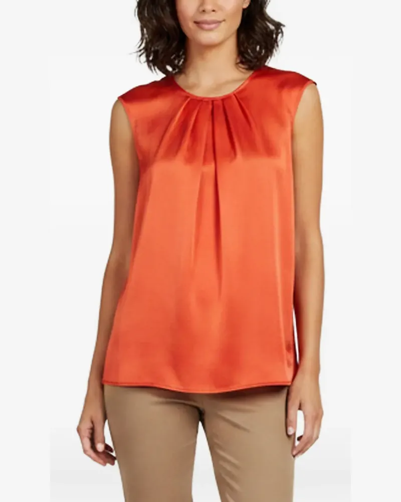 HUGO BOSS Inarih sleeveless satin top - Orange Orange
