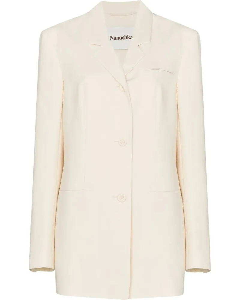 Nanushka Einreihiger Blazer - Nude Nude