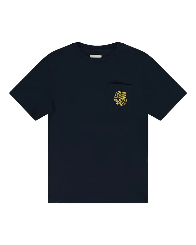 Aimé Leon Dore World Peace T-Shirt mit grafischem Print - Blau Blau