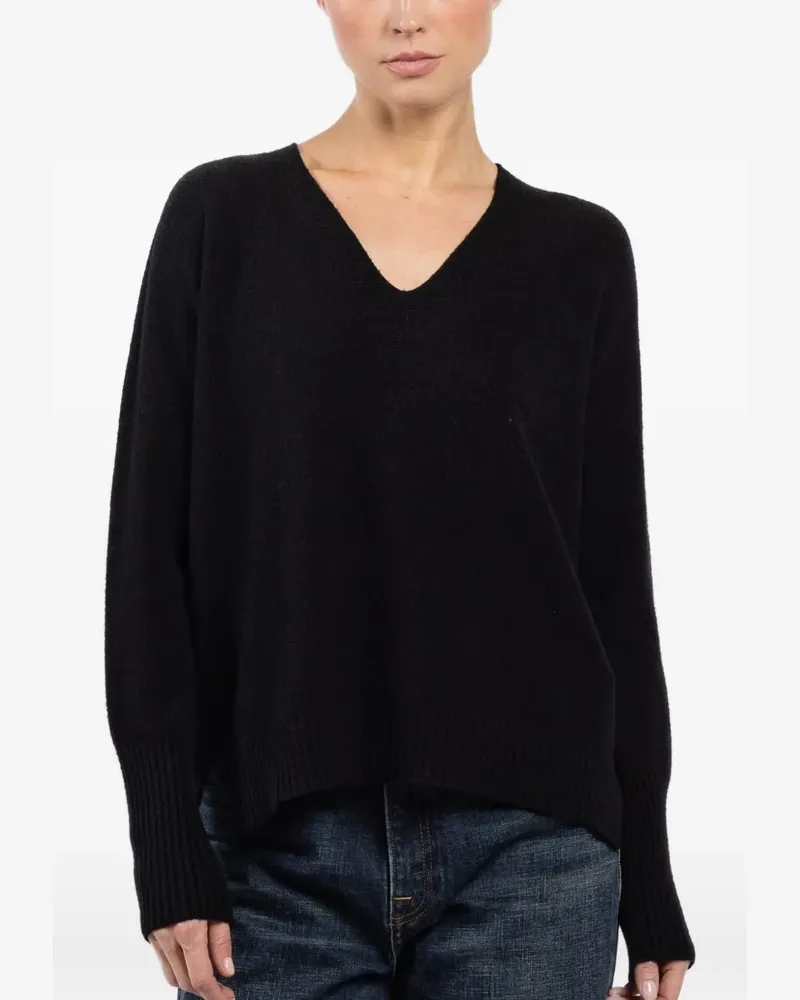 KONTATTO V-neck sweater - Schwarz Schwarz