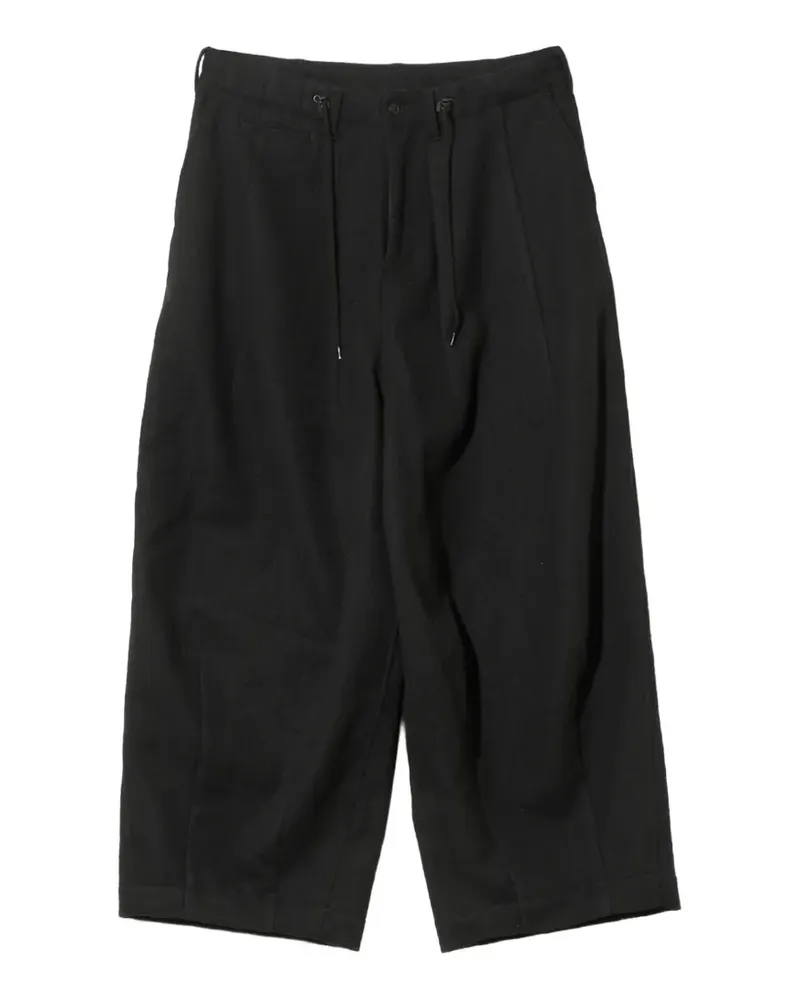 NEEDLES drawstring-waist buckle-strap trousers - Schwarz Schwarz