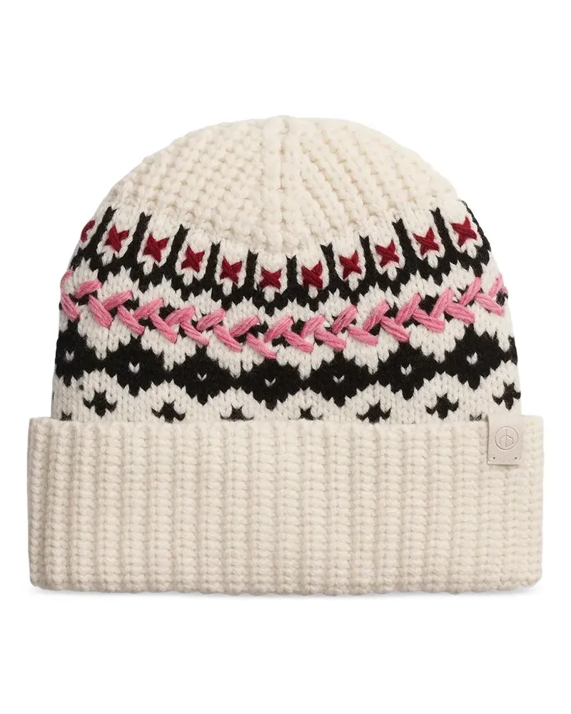 Rag & Bone Leigh Fair Isle Beanie - Nude Nude