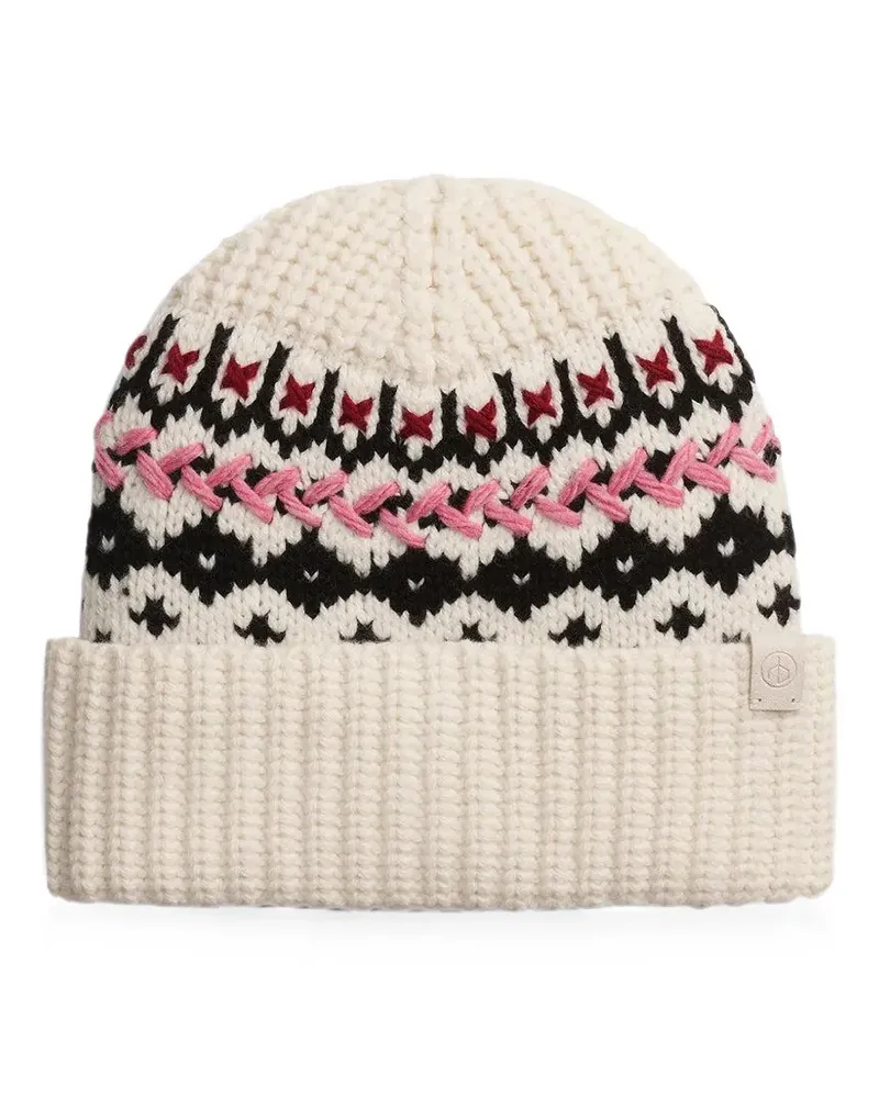 Rag & Bone Leigh Fair Isle beanie hat - Nude Nude