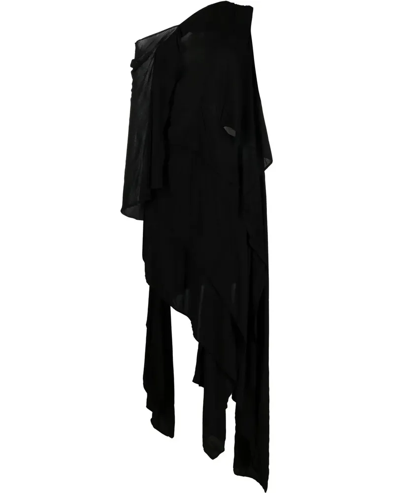 Yohji Yamamoto Klassisches Kleid - Schwarz Schwarz