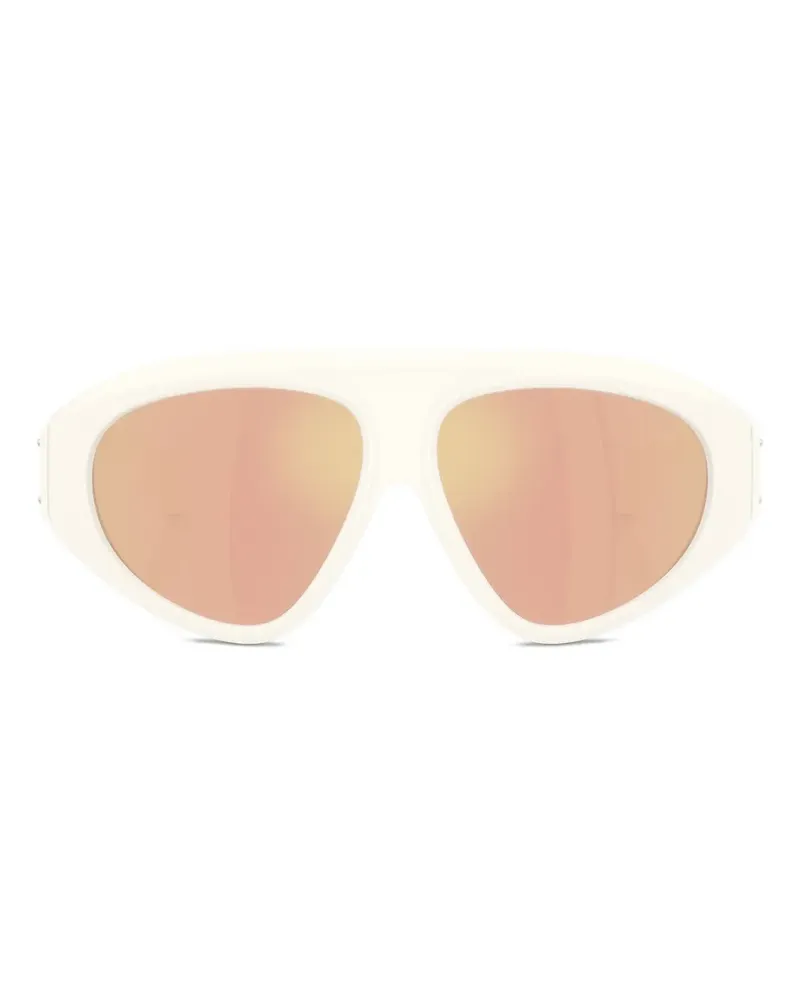 Moncler Zyra navigator-frame sunglasses - Nude Nude