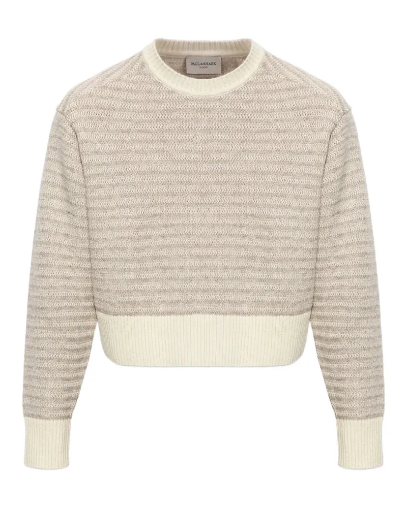 Paul & Shark Gestreifter Pullover - Nude Nude