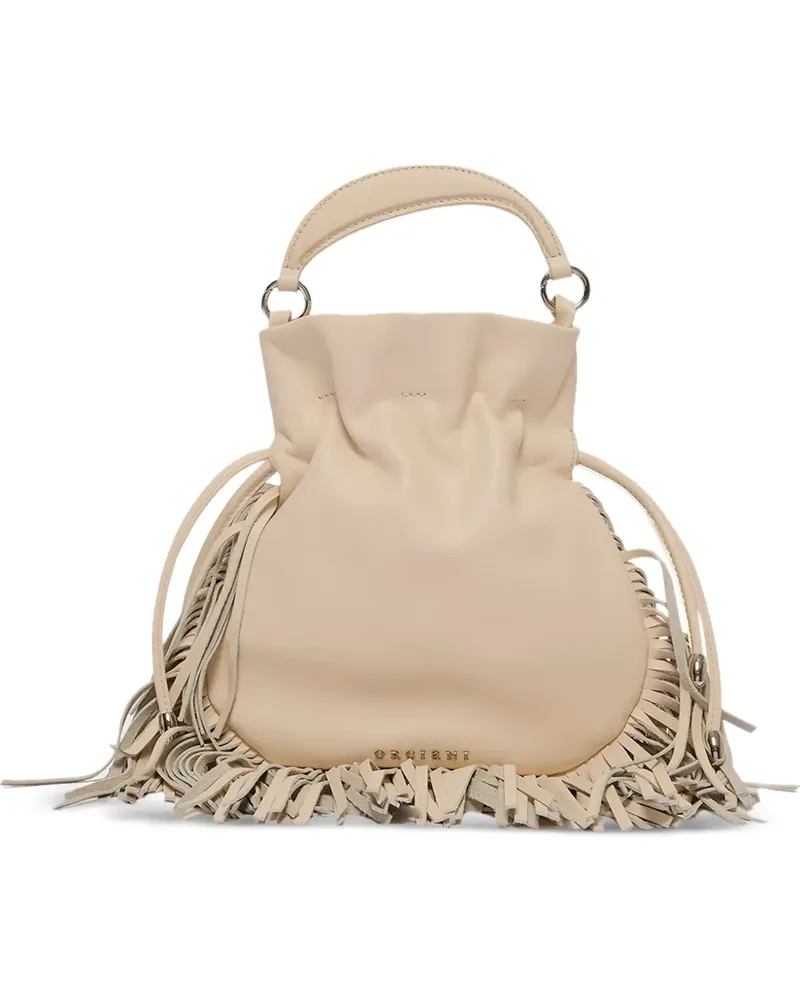 Orciani Handtasche mit Fransen - Nude Nude
