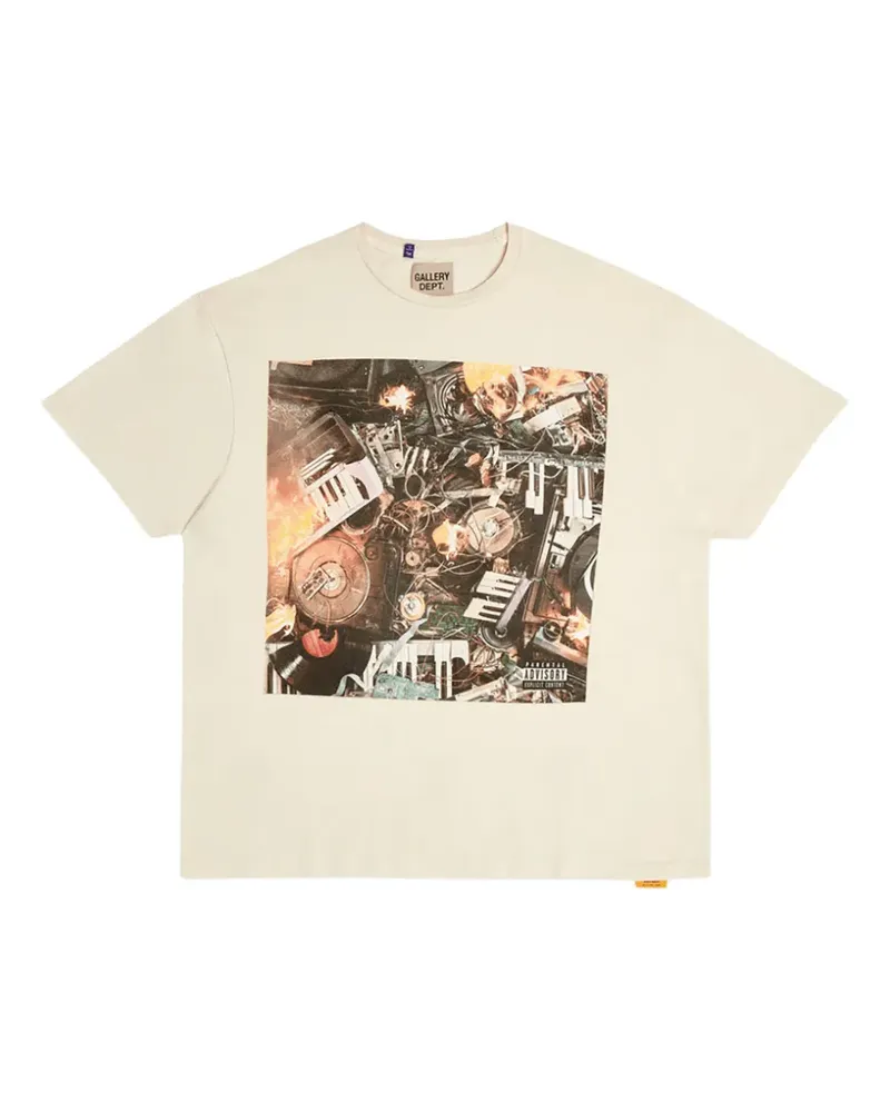 GALLERY DEPT. Misery graphic-print short-sleeve T-shirt - Nude Nude