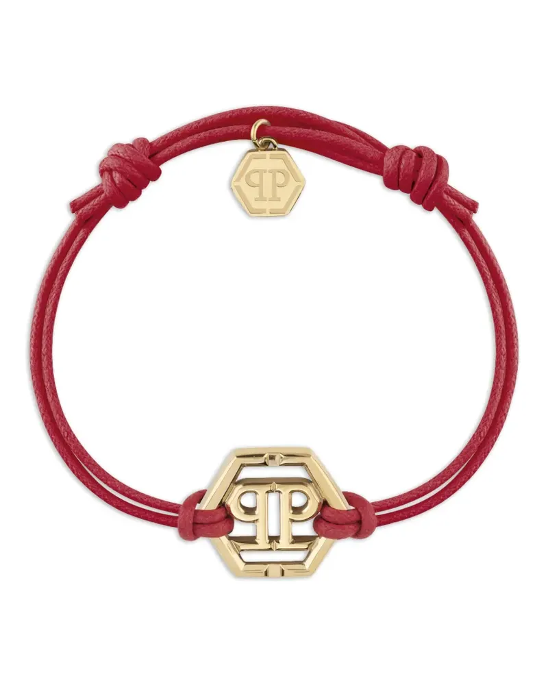 Philipp Plein Linked logo-plaque bracelet - Gold Gold